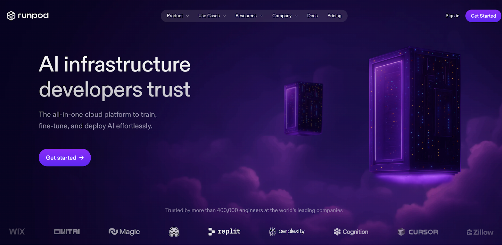 RunPod website